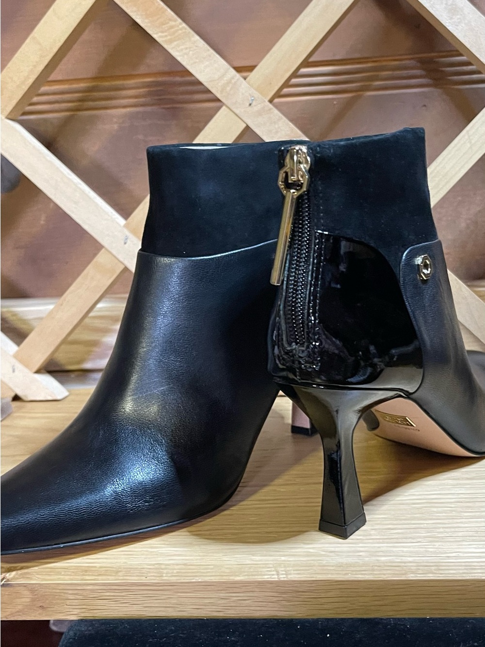 Mixed Media Heeled Ankle Bootie by Louise et CIE Sz 6.5 / NWOB